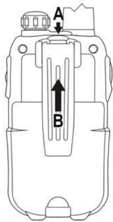 TOPCOM TWINTALKER 9500 - Installation/Retrait du clip de ceinture - 1