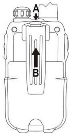 TOPCOM TWINTALKER 9500 - Installing/Removing the Belt Clip - 1