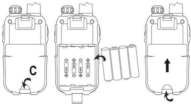 TOPCOM TWINTALKER 9500 - Batterijenplaatsen - 1