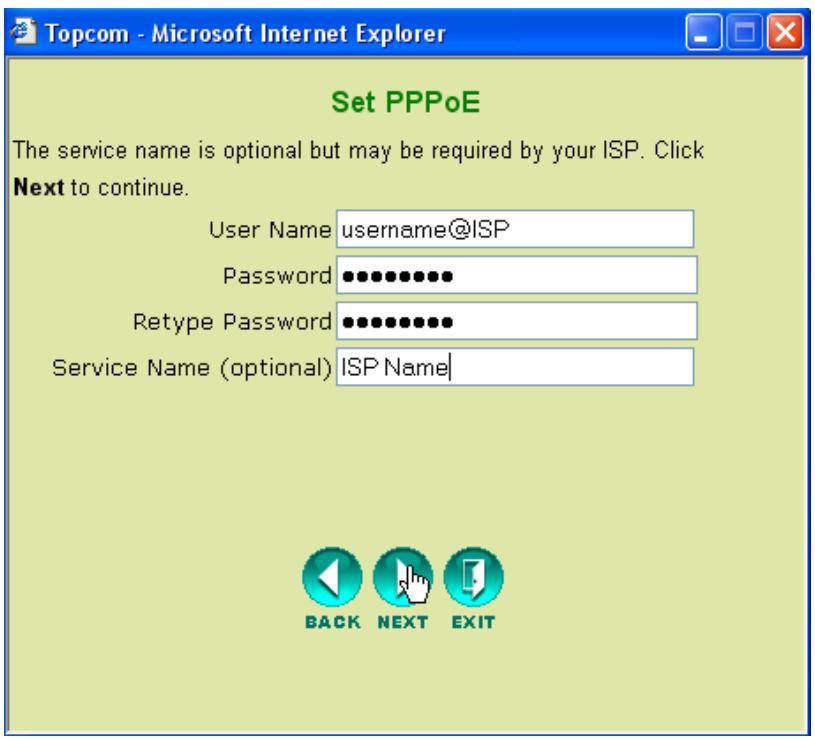 TOPCOM WIRELESS KIT 108MBPS - - PPPoE: - 1
