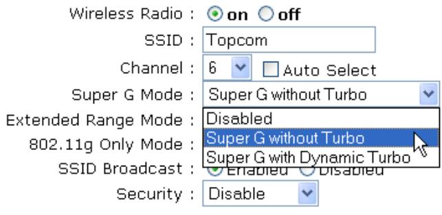 TOPCOM WIRELESS KIT 108MBPS - Dynamic IP Address : - 5