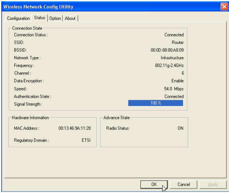 TOPCOM WIRELESS KIT 108MBPS - Verbindungsstatus - 1