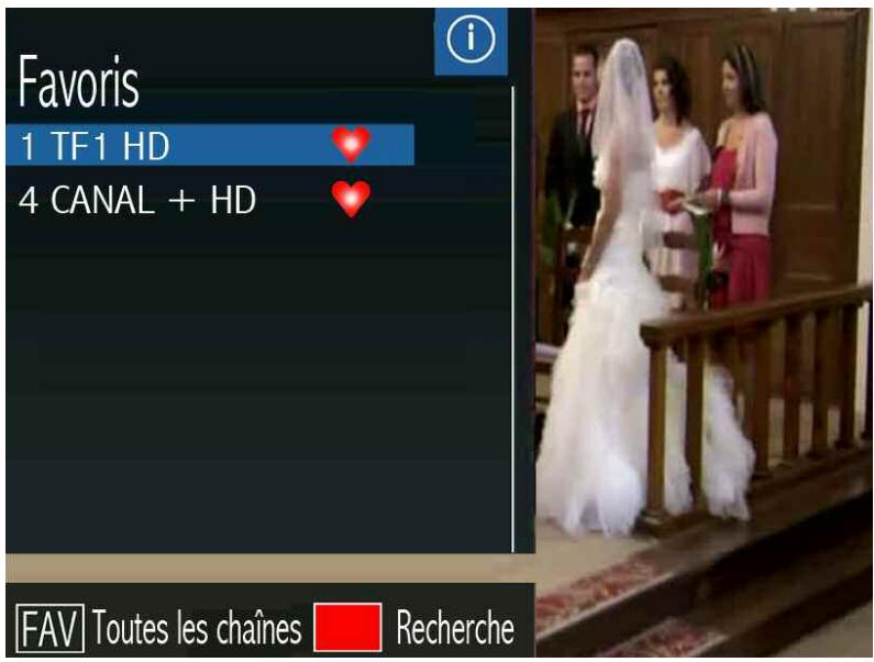 OPTEX ORS 9989-HD - LA LISTE DES CHAINES FAVORITES - 1