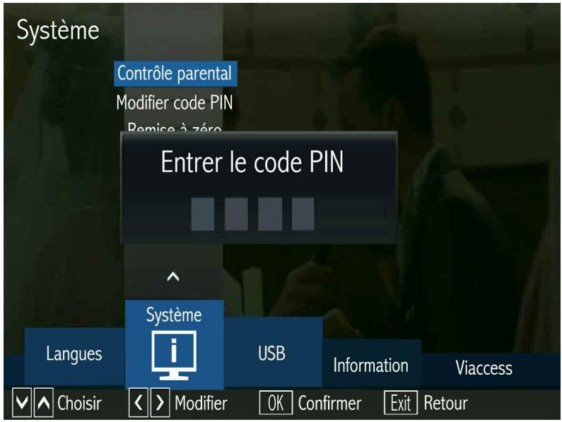 OPTEX ORS 9989-HD - LE SOUS MENU SYSTEME (contrôle parental) - 1