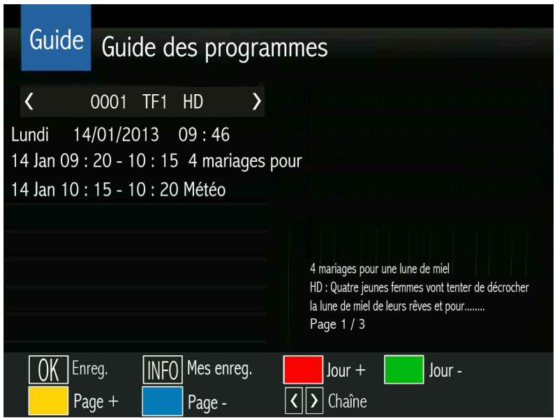 OPTEX ORS 9989-HD - LE SOUS MENU GUIDE - 1