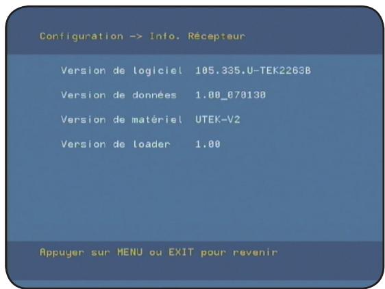 OPTEX ORT 8790 - b) Info. récepteur - 1