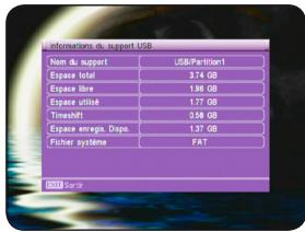 OPTEX ORT 8791 - V.3) Informations du support USB - 1