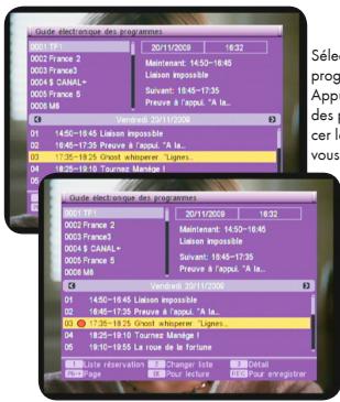 OPTEX ORT 8791 - D.3) enregistrement via le menu «EPG - 2