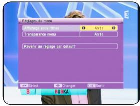 OPTEX ORT 8791 - Iii.5) réglages du menu - 1