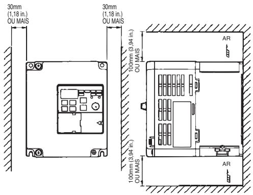 OMRON CIMR-J7AZ - Dimensoes de montagem - 1
