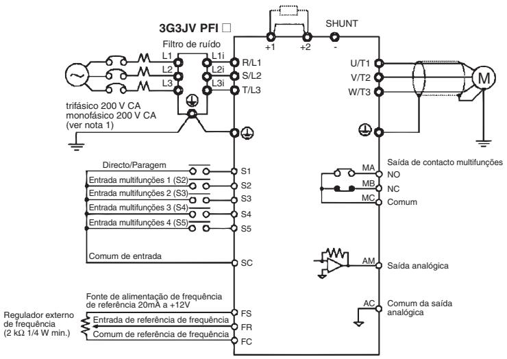 OMRON CIMR-J7AZ - Cablagem - 1