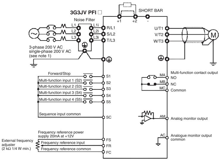 OMRON CIMR-J7AZ - Wiring - 1