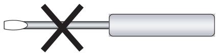 OMRON G3RV - Tournevis utilisables - 2