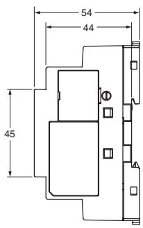 OMRON ZEN - -Dimensions avec le compartiment de batterie monté - 6