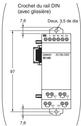 OMRON ZEN - -Dimensions avec le compartiment de batterie monté - 5