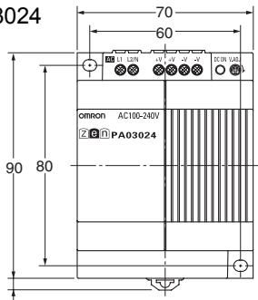 OMRON ZEN - -Dimensions avec le compartiment de batterie monté - 8