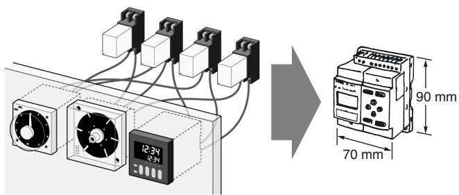OMRON ZEN V2 - Gain de place dans les coffrets et câblage rapide - 1