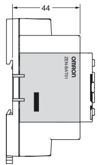 OMRON ZEN V2 - Dimensions avec batterie - 1