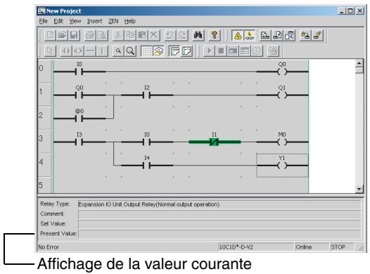 OMRON ZEN-SOFT01-V4 - 3-7-2 Affichage des valeurs courantes - 1