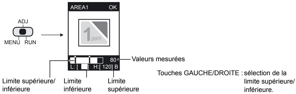 OMRON ZFV-C - Réglage du niveau de seuil - 1