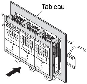 OMRON ZS-DSU - 3.Installez les petits adaptateurs de montage dans les quatre troughs sur l'unité d'enregistrement de données et les contrôleurs. - 6