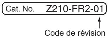 OMRON ZS-DSU - Historique des révisions - 1