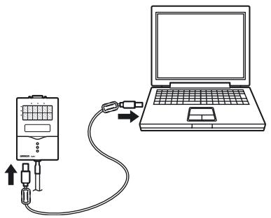 OMRON ZS-HL - Raccordez le contrôle à l'ordinateur à l'aide du cable USB. - 1
