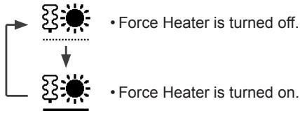 PANASONIC WH-UX16HE8 - Select to force the Heater on. - 1