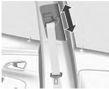 CHEVROLET TRAX - Réglage de hauteur des ceintures de sécurité des sièges avant - 1