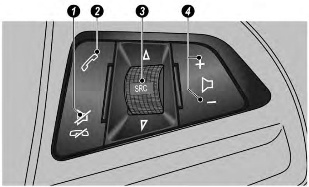 CHEVROLET TRAX - Commande audio au volant type 1 : option - 1