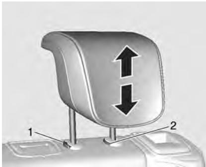 CHEVROLET TRAX - Appuis-tete des sièges arrrière   Réglage de la hauteur - 1