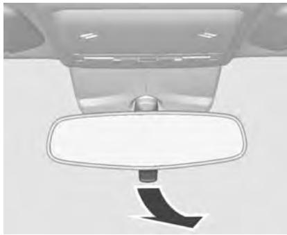 CHEVROLET TRAX - Réglage du rétroviseur   Rétroviseurs intérieurs - 1