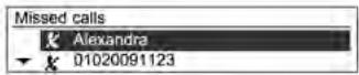 CHEVROLET TRAX - Menu Telephone  Call lists (listes d'appels) - 6