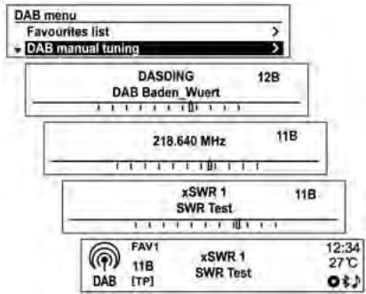 CHEVROLET TRAX - Syntonisation manuelle de station DAB - 1