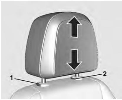 CHEVROLET TRAX - Appuis-tête des sièges avant Réglage de la hauteur - 1