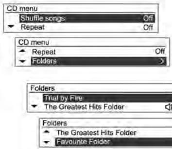 CHEVROLET TRAX - Menu CD  Searching Folders (recherche de dossiers) - 1