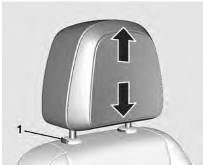 CHEVROLET TRAX - Réglage de l'appui-tête   Réglage de la hauteur - 1