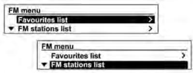 CHEVROLET TRAX - Utilisation du menu radio ou DAB - 1