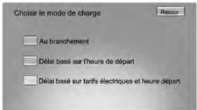 CHEVROLET VOLT - Sélection du mode de charge - 1