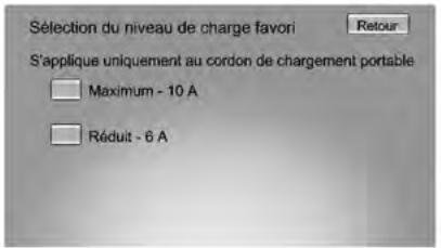 CHEVROLET VOLT - Sélection du niveau de charge - 1
