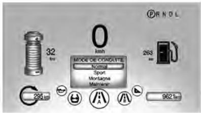 CHEVROLET VOLT 2013 - Modes d'entraînement sélectionnés par le conducteur - 2