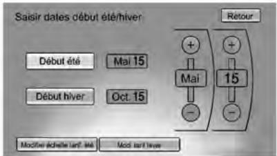 CHEVROLET VOLT 2013 - Saisie de la date de début de l'été/hiver - 1