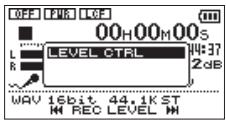 TASCAM DR-05 - Emploi de la fonction de commande de niveau - 1