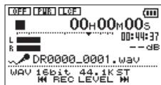 TASCAM DR-05 - Pressez la touche RECORD [●] pour armer l'enregistrement. - 1