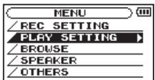 TASCAM DR-05 - Emploi du menu - 2