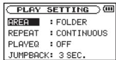 TASCAM DR-05 - Emploi du menu - 3