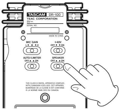 TASCAM DR-100 - Lecture et arrêt de la lecture - 1