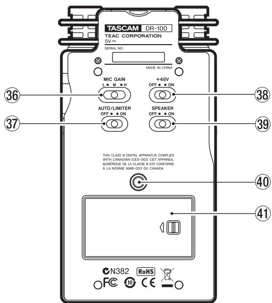 TASCAM DR-100 - Fente pour carte SD - 1