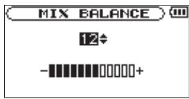TASCAM DR-100 - Régler le niveau de lecture (MIX balance) - 1