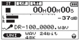 TASCAM DR-100 - Régler le niveau d'entrée - 1